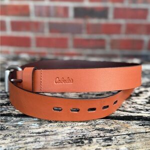 NWOT Cabela's Men's Sz 34 Light Brown Full Grain Buffalo Leather Belt F2